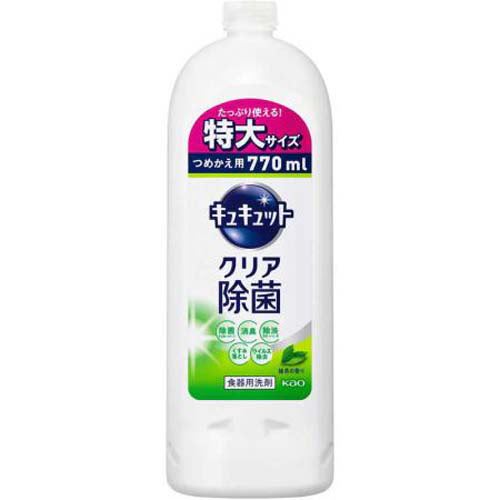 キュキュットクリア除菌緑茶４回分 770ml 食器用洗剤 花王 Kao