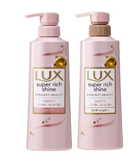 Sét dầu gội, xả Lux phục hồi dành cho tóc thường và xoăn Luxe Super Rich Shine 400g + 400g